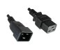 Preview: Cavo IEC da C19 a C20, 1,5mm², 16A, prolunga, VDE, nero, lunghezza 0,50m